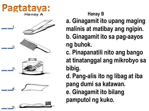 MGA KAGAMITAN SA PAGLILINIS AT PAG.